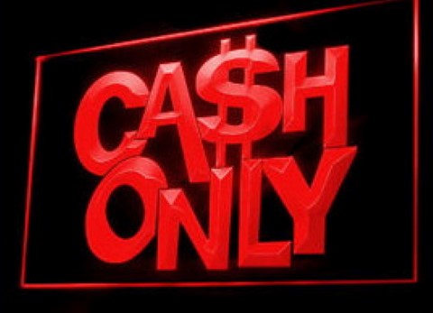 Cash Only Cashier Counter LED Neon Sign